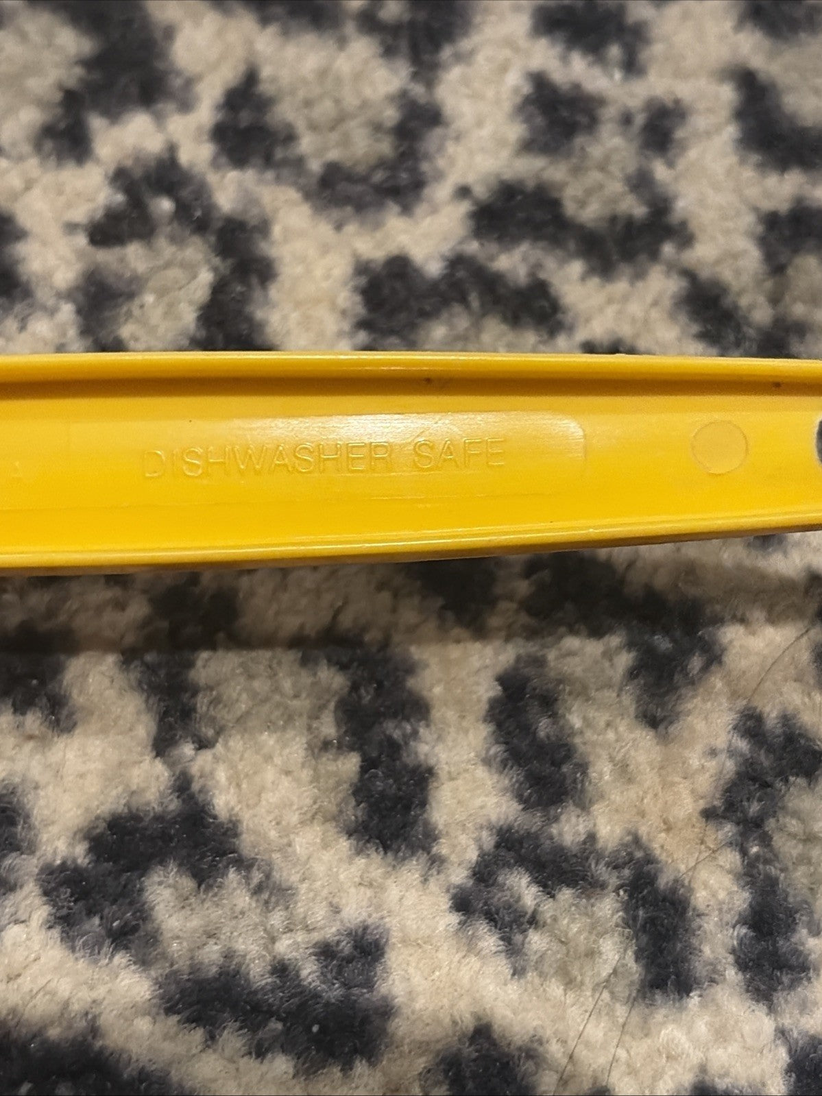 Vintage Yellow EKCO Slotted Serving Spoon 11" Made in USA Used Dishwasher Safe